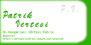 patrik vertesi business card