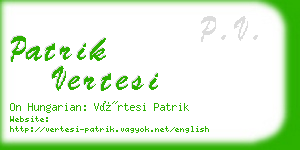 patrik vertesi business card